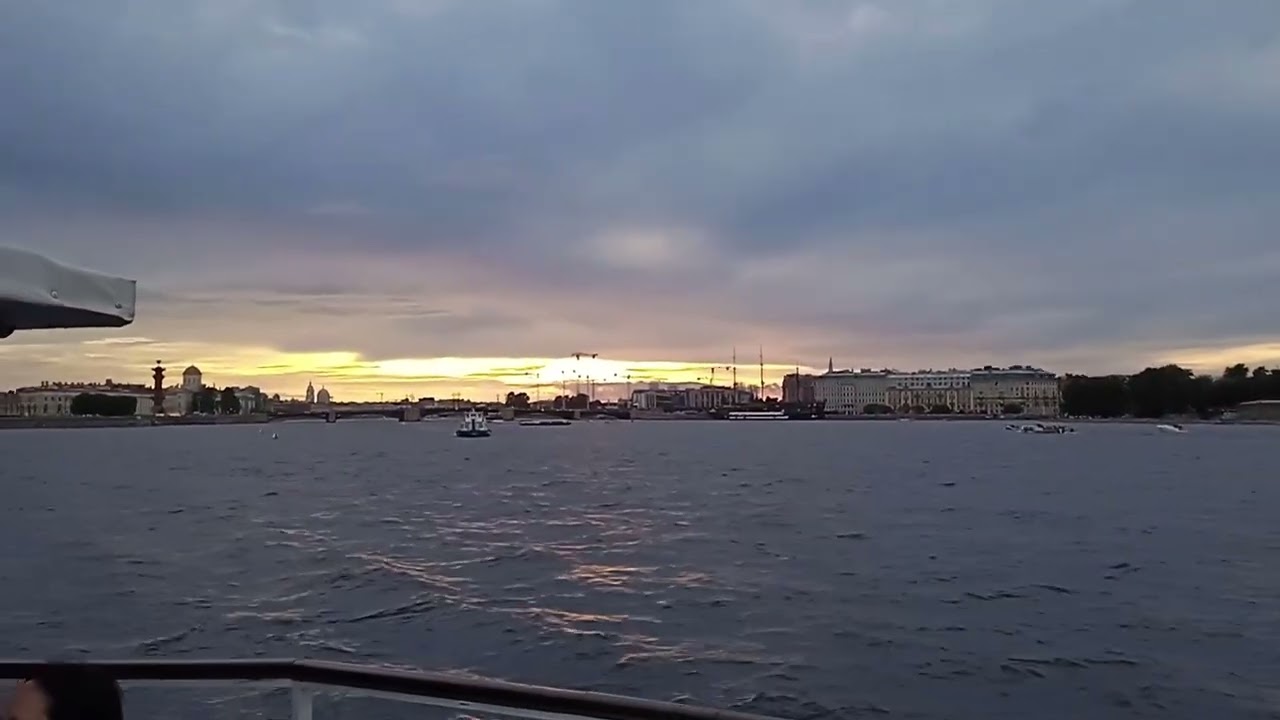 Cruising the waterways of St. Petersburg. 