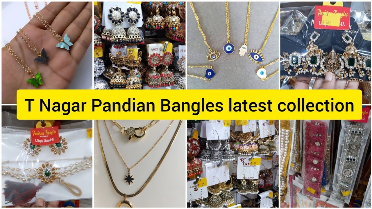 New Pandian Bangles T Nagar latest Collections T nagar earrings