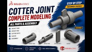 How to Model a Cotter Joint in SolidWorks | Socket & Spigot Assembly