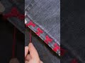 Bow embroidery / lets sew a beautiful bow on jeans together