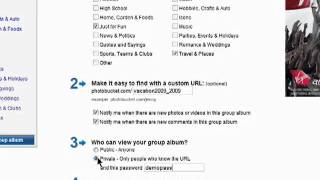 Creating group albums in Photobucket screenshot 4