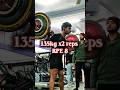 135kg × 2 Reps | RPE 8 🔥 Heavy Squat Day | Powerlifting #shorts #gym #motivation
