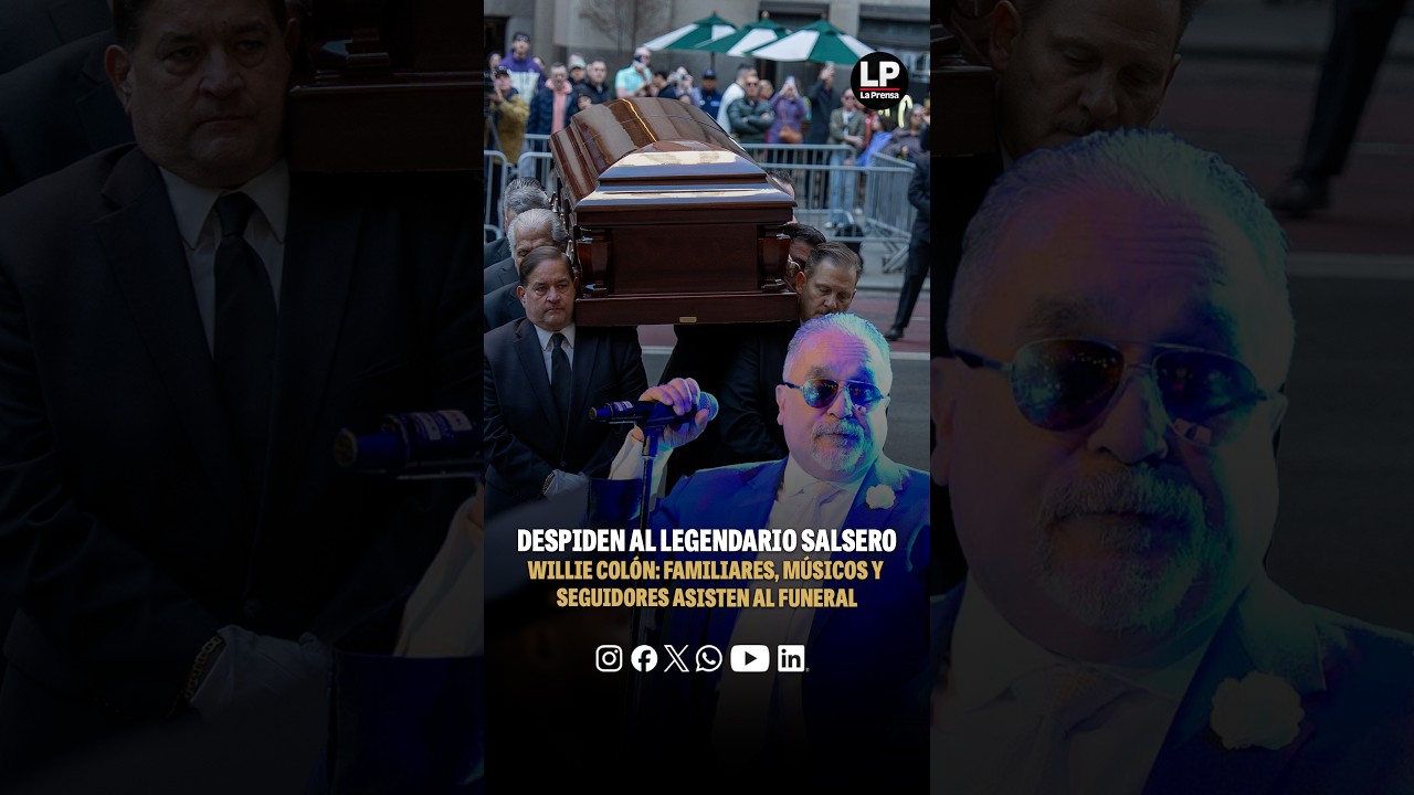 Despiden al legendario salsero Willie Colón: Familiares, músicos y seguidores asisten al funeral