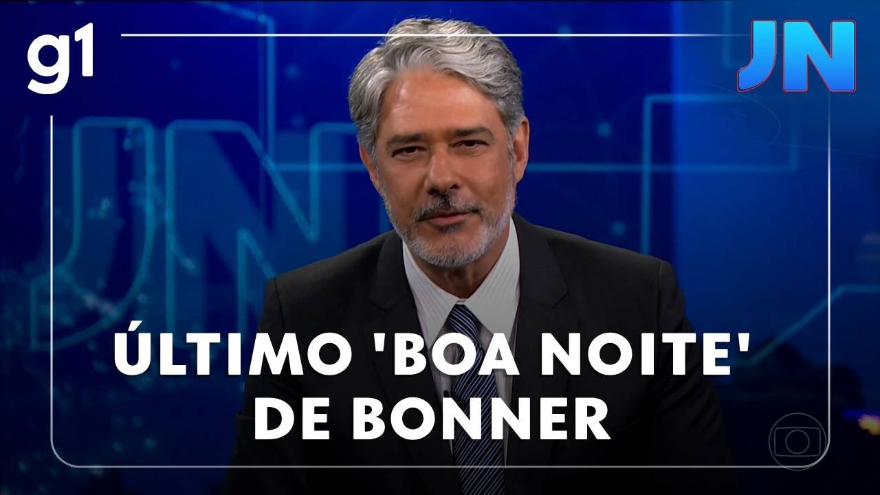 Jornal Nacional: William Bonner se despede do JN e dá seu último 'boa noite'
