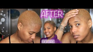 I DYED MY BALD HEAD BLONDE