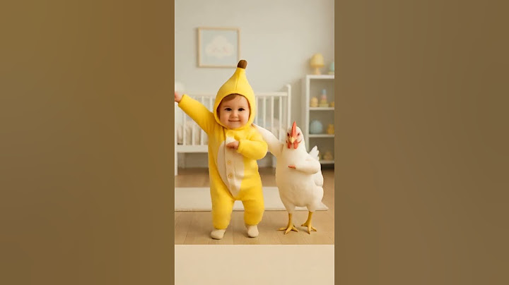 Adorable Baby & Cute Chicken Banana Dance Challenge 🐥😂