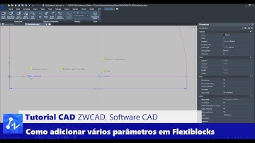 Tutorial CAD: Como Adicionar Vários Parâmetros a um Bloco CAD Paramétrico com Flexiblocks do ZWCAD