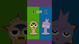 you choose number 1 or number 2? #sprunki #animation #sprunky #sponky