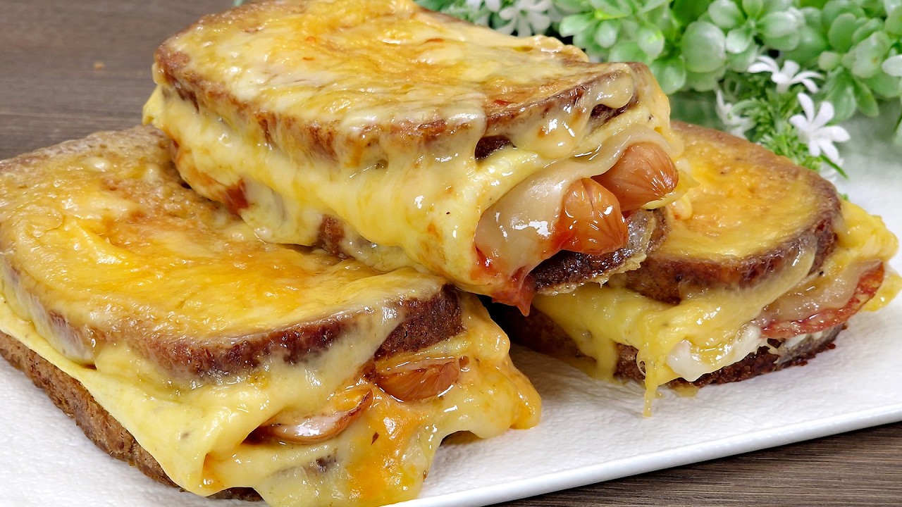 У вас есть яйца и хлеб? Идея для завтрака на каждый день! Любимый рецепт моего мужа!