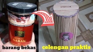 Celengan kaleng dan bambu. Simpel dan praktis