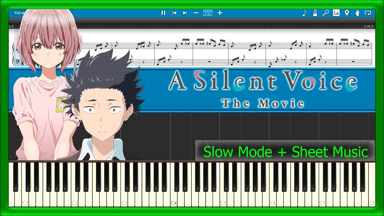 A Silent Voice Lit Piano