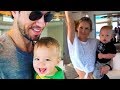 Enrique Iglesias y Anna Kournikova bailan con sus hijos Lucy y Nicholas en brazos