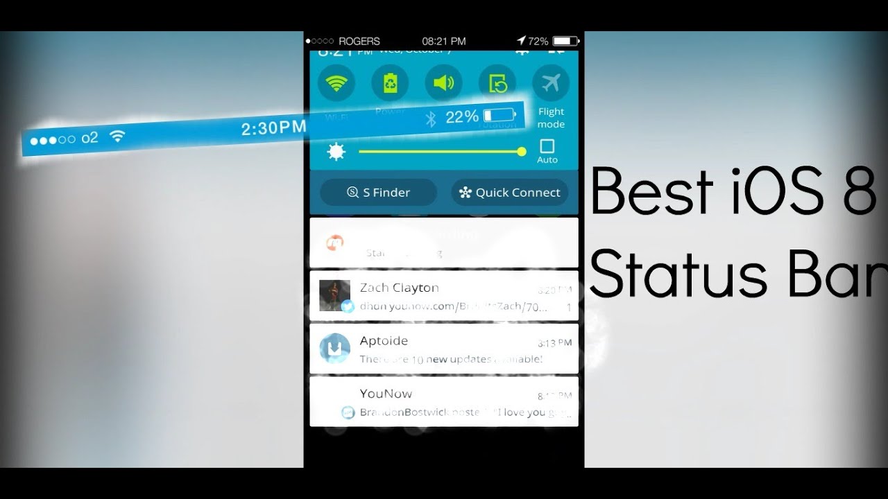 download status bar ios for android