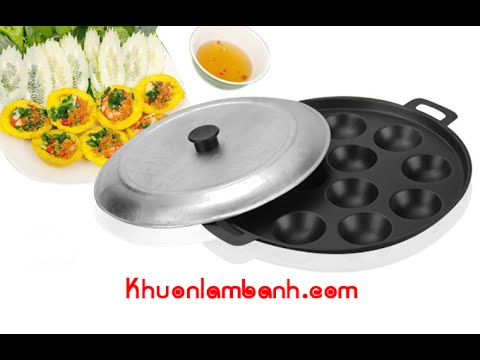Video Khuôn bánh khọt 8 lỗ, bánh khọt 10 lỗ, bánh khọt 12 lỗ - youtube