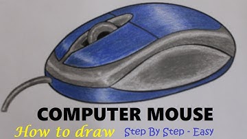 How to draw a computer mouse- how to draw a mouse step_by_step easy