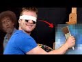 Following a Bob Ross Video BLINDFOLDED!