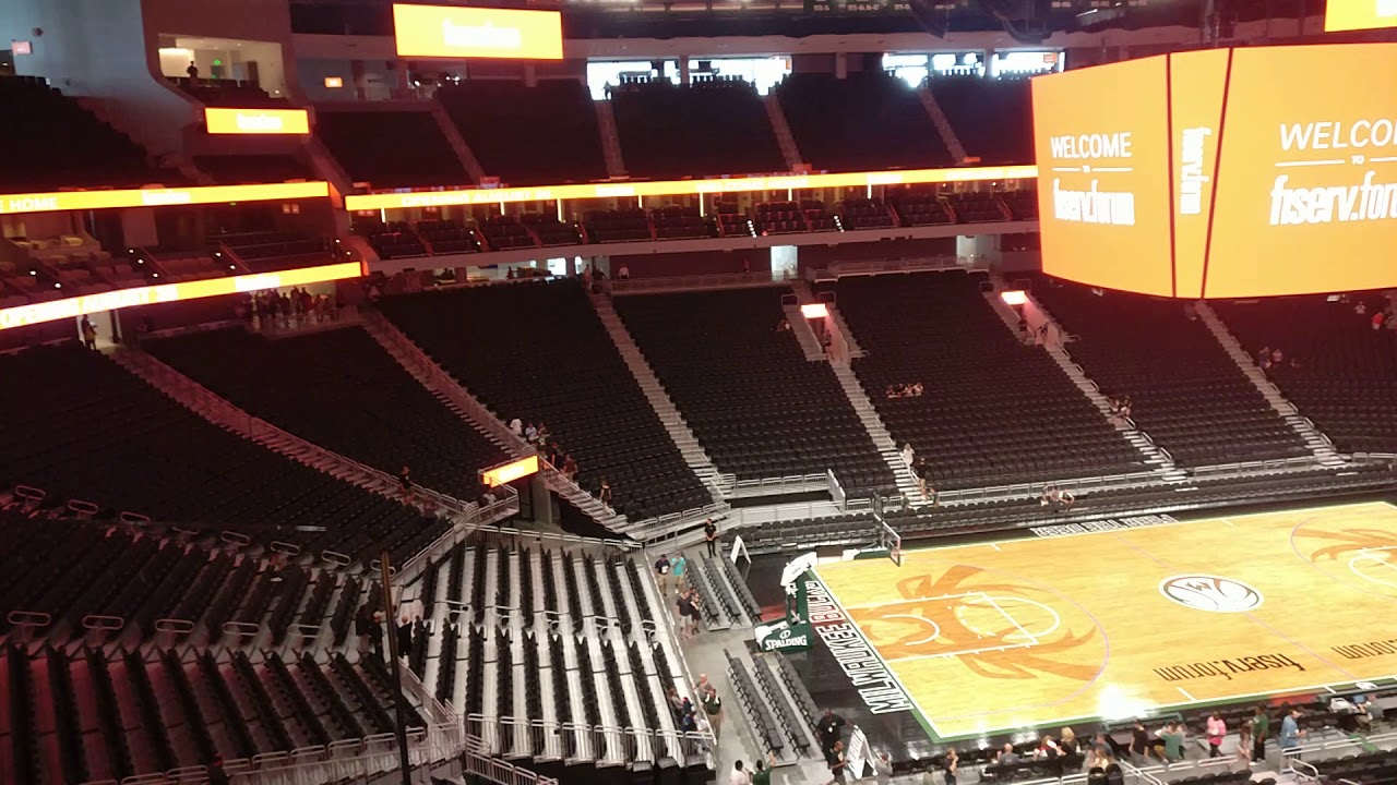 My seats at the New Fiserv Forum - YouTube