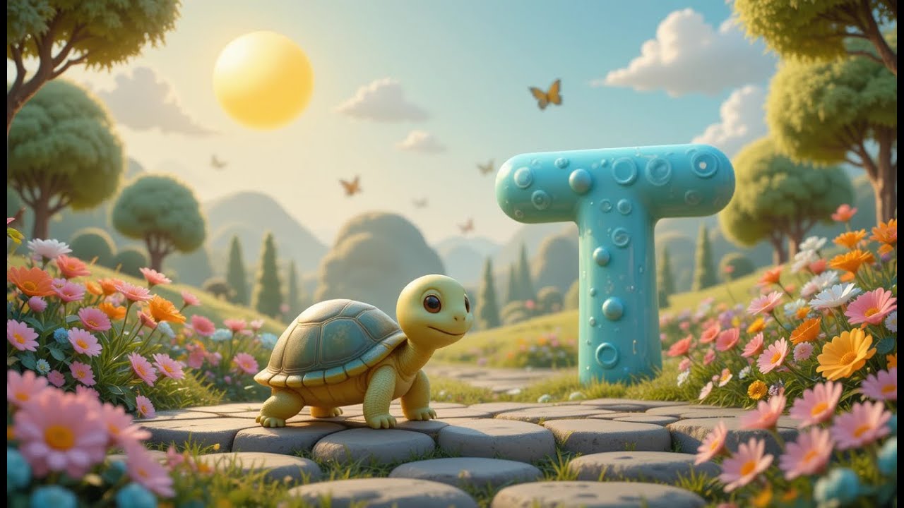 t is for turtle | ABC Animal Song for Kids | Learn the Alphabet with Turtle Fun and Phonics