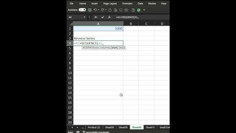 The Art of Reversing Series in Excel #Shorts