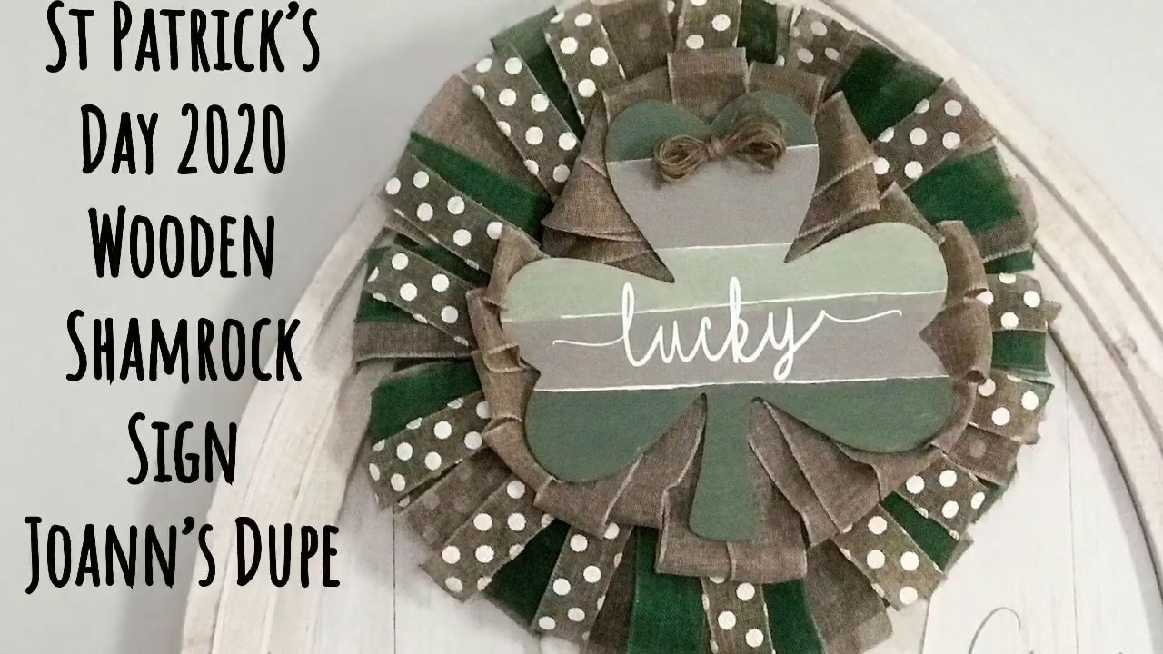 Dollar Tree DIY Shamrock Sign Decor 2020 YouTube