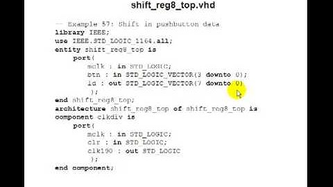 Lesson 86 - Example 57: Shifting Data into a Shift Register