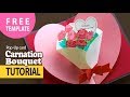 TUTORIAL (FREE Template) Pop-Up card_ Carnation Bouquet [Mother's day] DIY