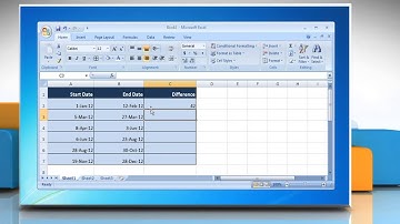 Microsoft® Excel 2007: How to subtract Dates