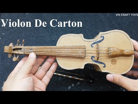 Violin de carton (How to make violin from cardboard)