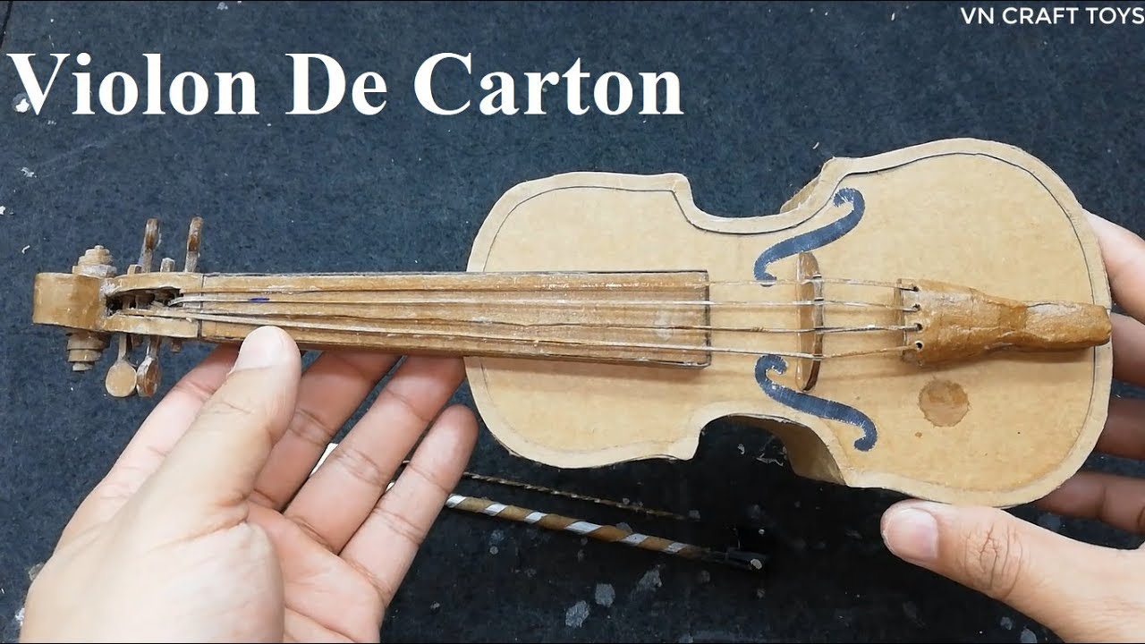 de carton to make violin from cardboard) YouTube