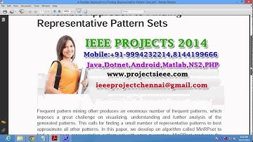A Flexible Approach to Finding Representative Pattern Sets