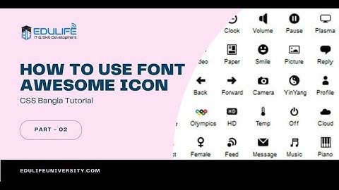How to use Font Awesome Icon | CSS Bangla Tutorial | Edulife University