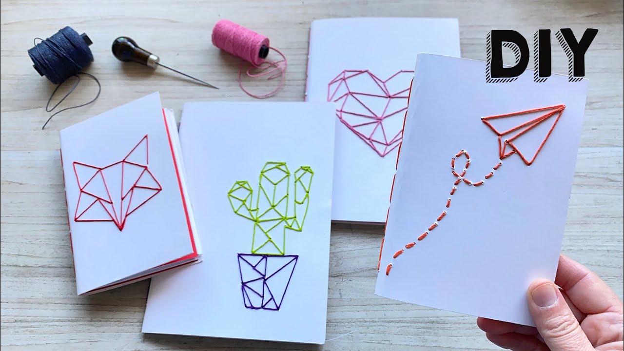 Bookbinding 👉 Sewn NOTEBOOKS Very EASY and FAST !!! 📦 Free Gift ...