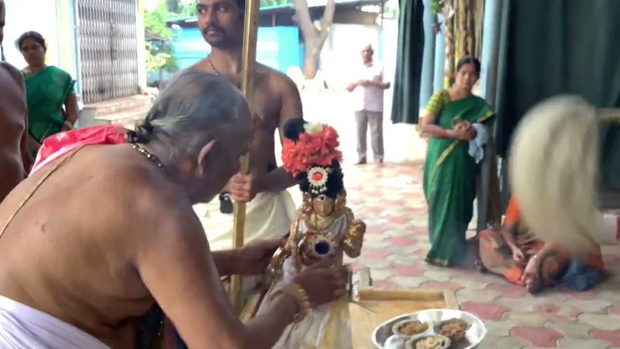 Brahmotsavam 2026 sixth day afternoon, ThiruppAindhAdu Tirumanjanam at Sri Venkatachalapathi Temple