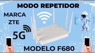 COMO CONFIGURAR ROUTER ZTE EN MODO REPETIDOR/NUBYX/CLARO 2023 MODO BRIDGE F680 6 ANTENAS