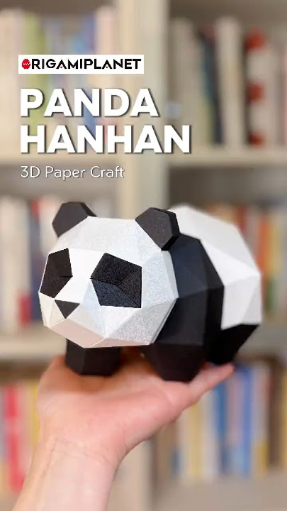Panda Hanhan 3D Paper craft Unboxing, ORIGAMIPLANET DIY 3D Origami Animal Paper Sculptrue