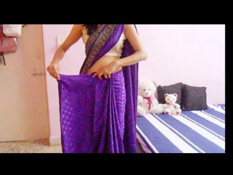 How To Wrap A Saree-How To Drape A Saree On Backless Blouse/Wear Saree Look Slim