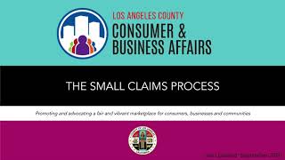 DCBA Webinar - Small Claims Process