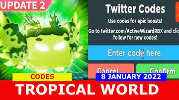 NEW UPDATE CODES [TROPICAL WORLD] SECRET PETS! Clicker Simulator! ROBLOX | January 8, 2022