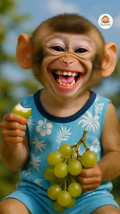 Cute monkey's laugh is everything! 🐵❤️