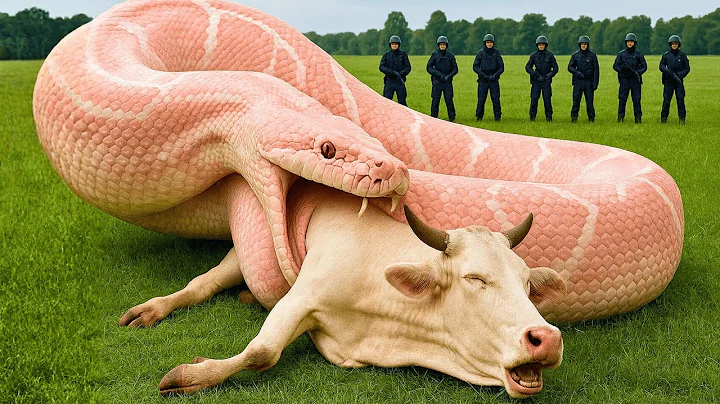 Brave Heroes Rescue Helpless White Cow from a Rampaging Giant Python Attack 🐍