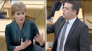 Nicola Sturgeon and Douglas Ross clash over indyref2 in Programme for Government debate