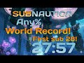 Subnautica First Ever World Record Under 28 Minutes! - Any% 27:57 RTA
