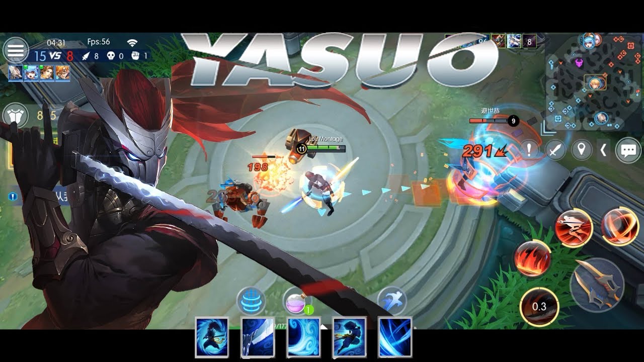 LOL Mobile : Đấng Yasuo nhập chém hết team địch (giống LOL 100%) - Liên Minh
