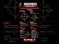 Rhombus Complete Guide in one shorts |Area, Perimeter, Diagonals & Properties |by TAMAL SIR #rhombus