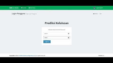 prediksi kelulusan algoritma c45 berbasis web