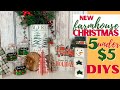 MUST SEE CHRISTMAS DIYS | FARMHOUSE CHRISTMAS DECOR | 5 UNDER $5 DIY CHALLENGE | EASY CHRISTMAS DIYS