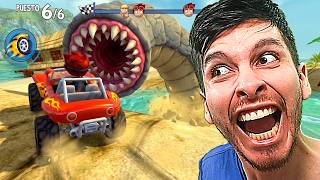 ACTIVÉ al DEVORADOR de AUTOS en BEACH BUGGY RACING !! (Creepypasta)