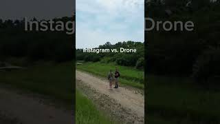Instagram vs. Drone #shorts #marriedcouplevlog #explorecanada #djimini3pro