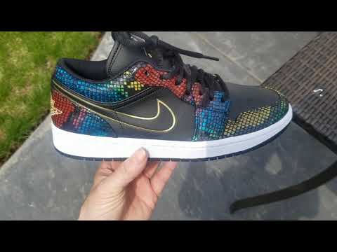 air jordan 1 low multi snakeskin