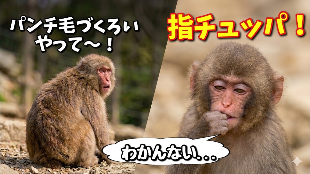 パンクくん Baby Monkey Punch Sucking His Thumb! 🐵 Still Learning How to